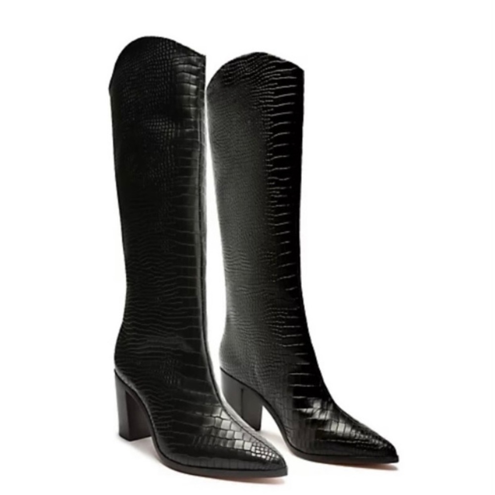 SCHUTZ Knee High Leather Boots. NWT.